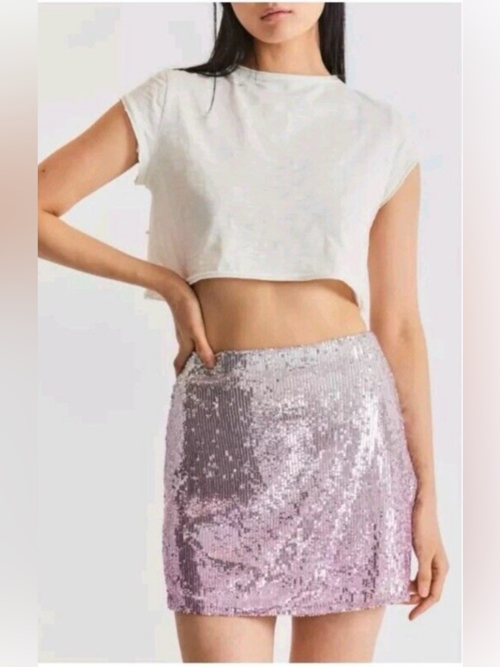 LoveShackFancy Arturo Mini Skirt Pink Ombre 6 NWT